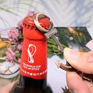 yueton 2PCS Boat Anchor Bottle Opener Keychain Alloy Novelty Creative Beer Wine Bottle Opener Party Favors Backpack Pendant