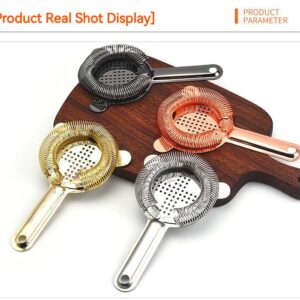 Cocktail Strainer,hawthorne strainer,Stainless Steel Bar Strainer, Bar Tool Drink Strainer with 100 Wire Spring for Professional Bartenders and Mixologists Professional for Bar Restaurant Home