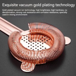 Cocktail Strainer,hawthorne strainer,Stainless Steel Bar Strainer, Bar Tool Drink Strainer with 100 Wire Spring for Professional Bartenders and Mixologists Professional for Bar Restaurant Home