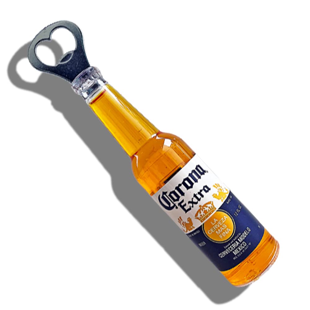 Magnetic Beer Bottle Opener Figure Big Size Beer Bottle Bar Refrigerator Decor Unique Birthday Gifts Collection Tall 21.5 cm (Corona Extra)