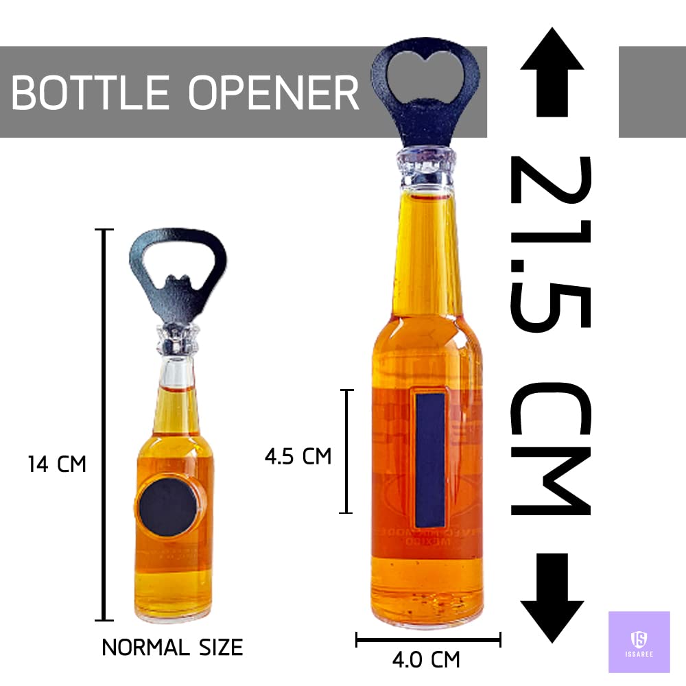 Magnetic Beer Bottle Opener Figure Big Size Beer Bottle Bar Refrigerator Decor Unique Birthday Gifts Collection Tall 21.5 cm (Corona Extra)