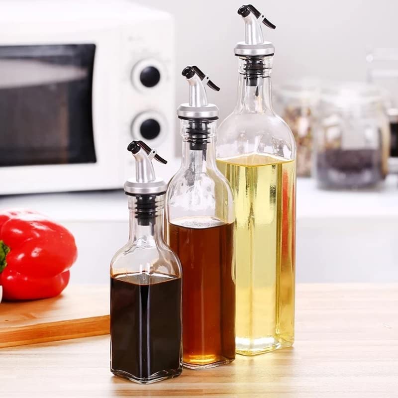 5PCS Oil Sprayer, Drip Wine Pourers Liquor Dispenser, Leak-proof Nozzle ABS Lock Sauce Boat Bottle Stopper Of Kitchen Bar BBQ Tool