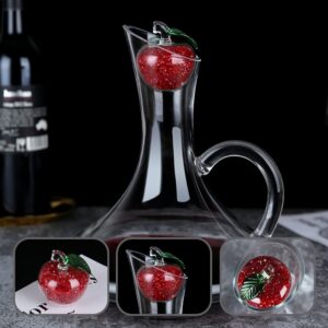 Cabilock Wine Decanter Stopper Bling Crystal GlassApple Bottle Sealing Plug Champagne Carafe Replacemen Cork Caps for Home Wedding Party