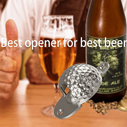 dukclyn Bottle Opener Wall Mounted Beer Coke Opener Golf Ideal Gift for Golf Fans Matt Chrome