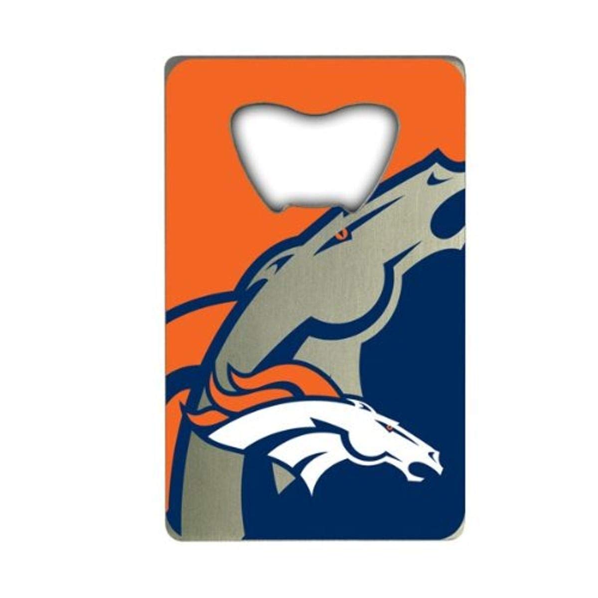 FANMATS 62550 Denver Broncos Credit Card Style Bottle Opener - 2” x 3.25