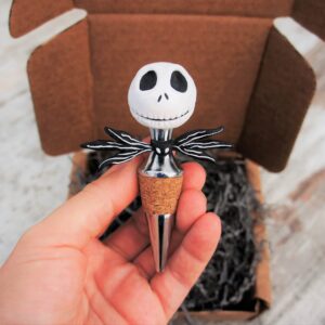 Jack wine bottle stopper Nightmare Before Christmas gifts Halloween Skellington Handmade