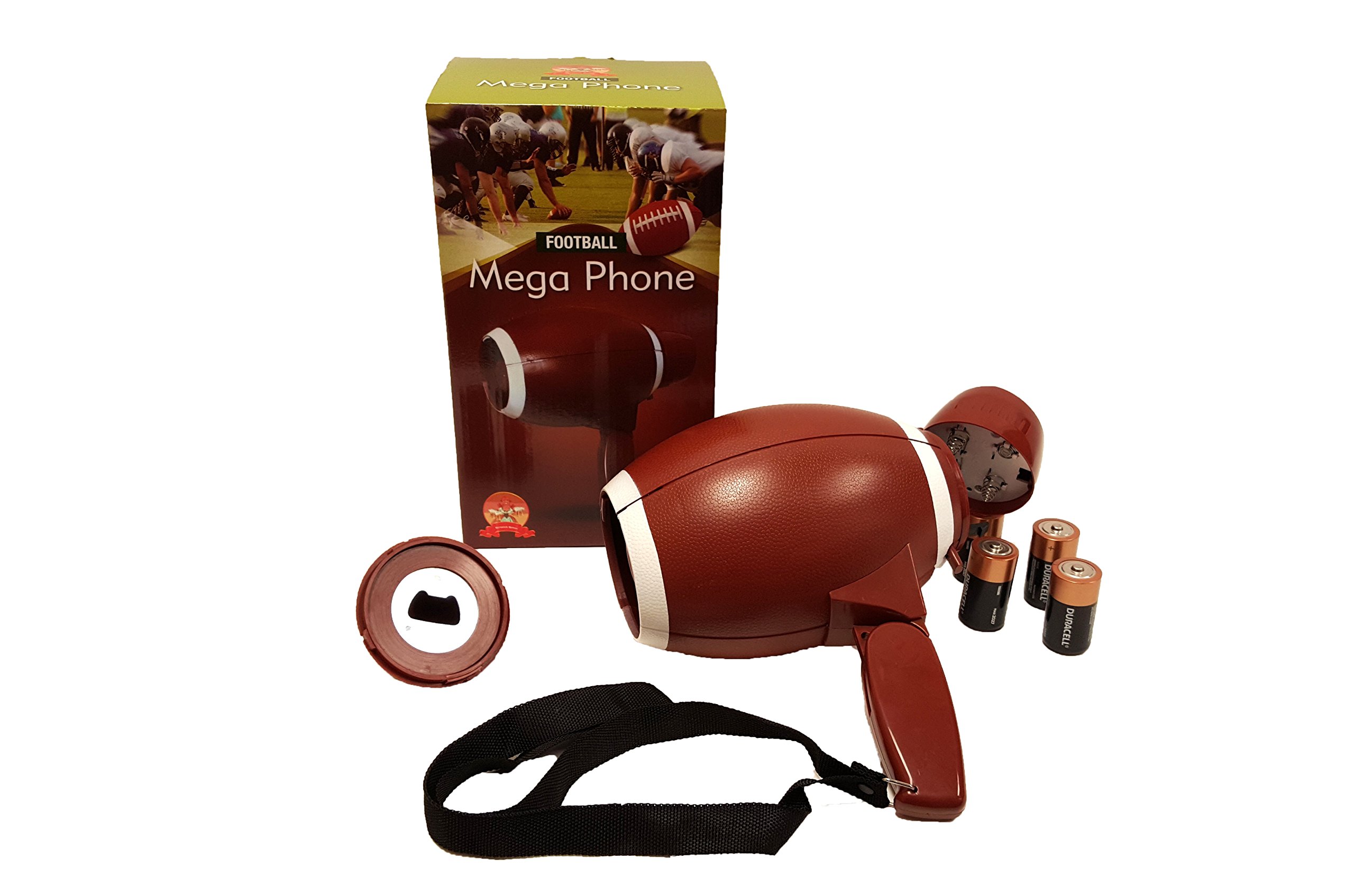 'Barwench Games' Football Shaped Megaphone with Voice, Siren and Built in Bottle Opener!