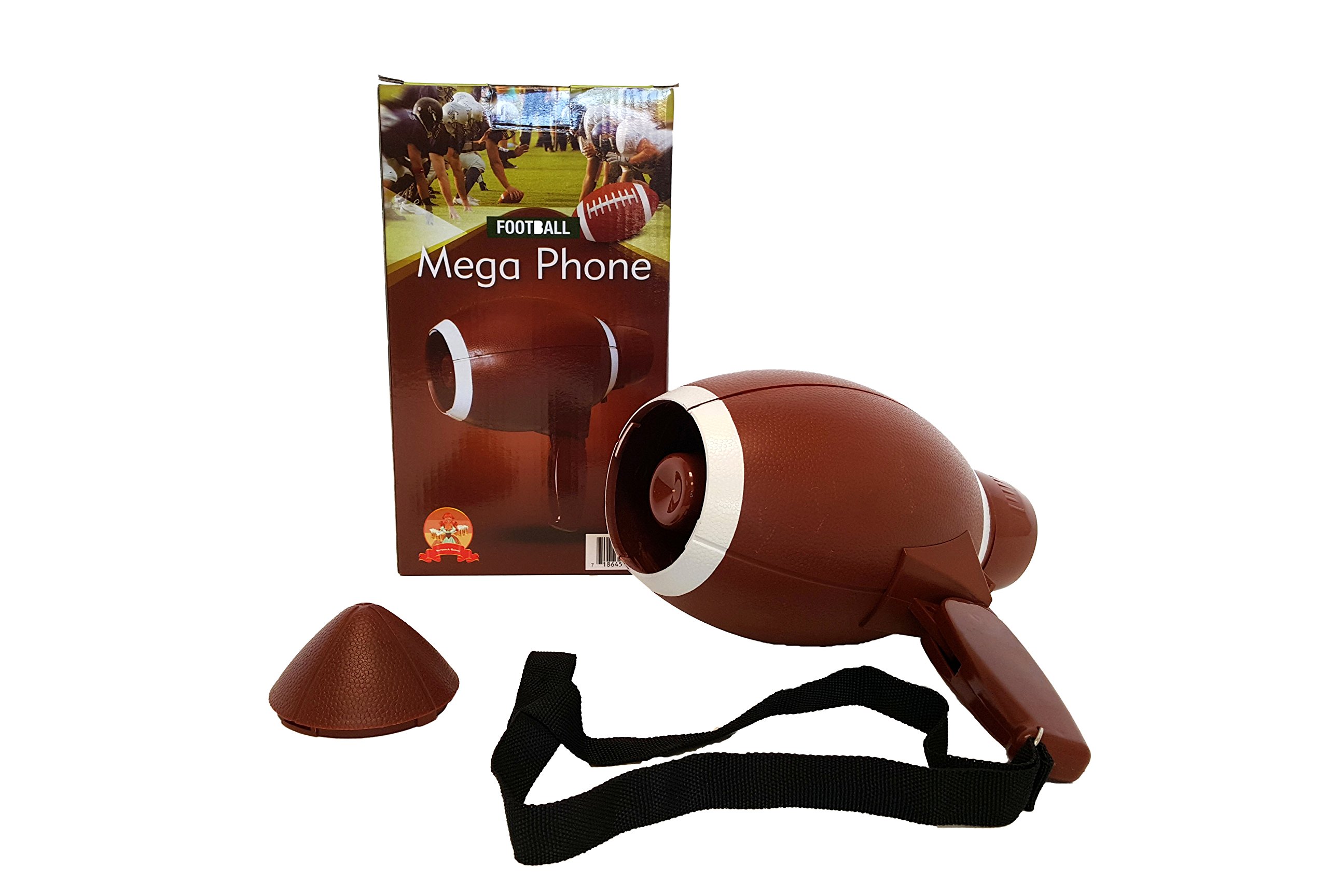 'Barwench Games' Football Shaped Megaphone with Voice, Siren and Built in Bottle Opener!