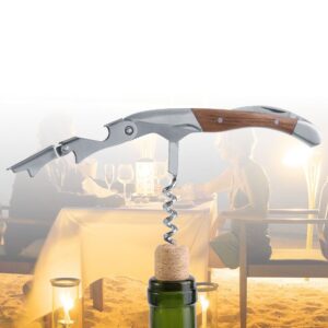 Wine Opener for Bar Restaurant Waiters, 3 in 1 Professional Wooden Handle Waiter Corkscrew Wine Key for Bartenders