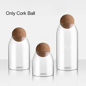 Wine Cork Ball,2.4inch Wooden Cork Ball Stopper Wine Decanter Top Accessories Carafe Bottle Replacement Wine Stoppers(size:2pcs)