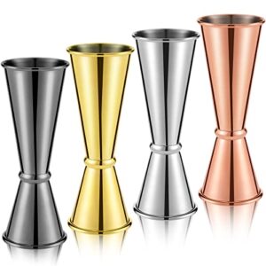 4 pcs jigger for bartending double cocktail japanese jigger 2 oz 1 oz 304 stainless steel shot glass measuring cup for home bar drink kitchen bartender tools supplies