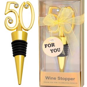 12PCS 50th Birthday Wine Stopper for 50th Birthday Party Favors Gifts Souvenirs Decorations And 50th Wedding Anniversary for Guest with Individual Gift Package (12, 50)