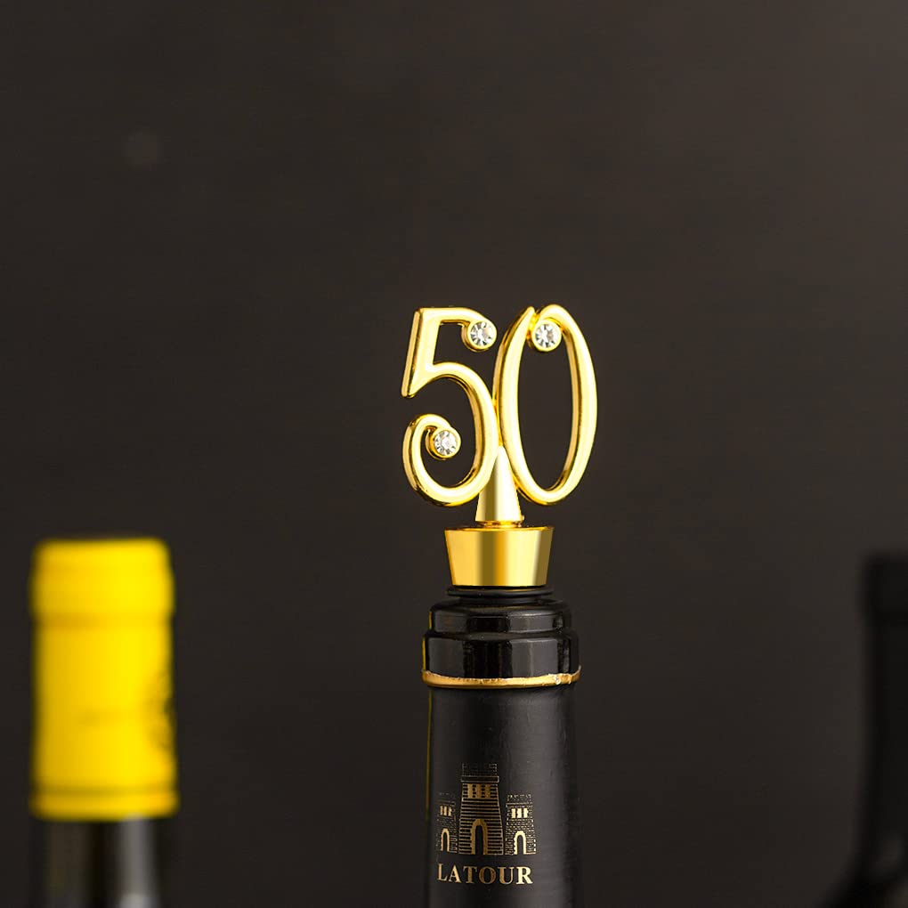 12PCS 50th Birthday Wine Stopper for 50th Birthday Party Favors Gifts Souvenirs Decorations And 50th Wedding Anniversary for Guest with Individual Gift Package (12, 50)