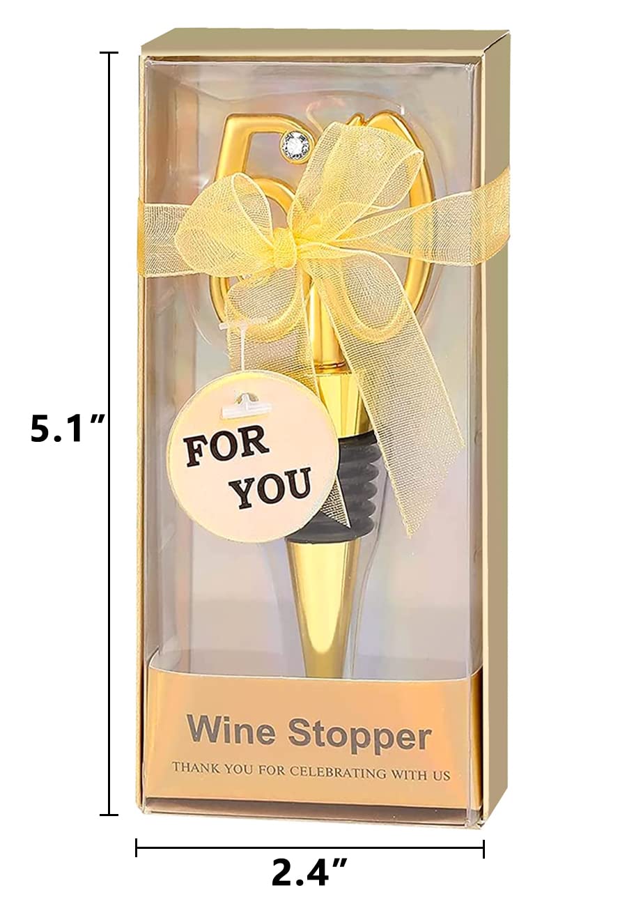 12PCS 50th Birthday Wine Stopper for 50th Birthday Party Favors Gifts Souvenirs Decorations And 50th Wedding Anniversary for Guest with Individual Gift Package (12, 50)