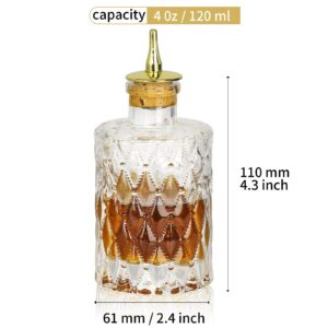 Bitter Bottle 5oz/150ml Cocktail Atomizer 100ml Refillable Sprayer Glass Dash Bottle for Bartender Home Bar Cocktail Mixing