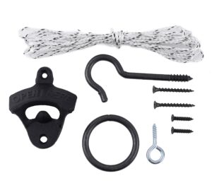 iparts diy hook and ring game hardware set with wall mount bottle opener