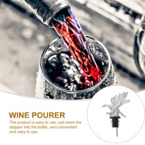 Wine Pourer Wine Aerators Stainless Wine Pourer Animal Head Bottle Pourer Unique Gift Ideas Bar Accessories Birthday Wedding Gifts Silver