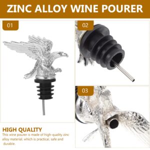 Wine Pourer Wine Aerators Stainless Wine Pourer Animal Head Bottle Pourer Unique Gift Ideas Bar Accessories Birthday Wedding Gifts Silver