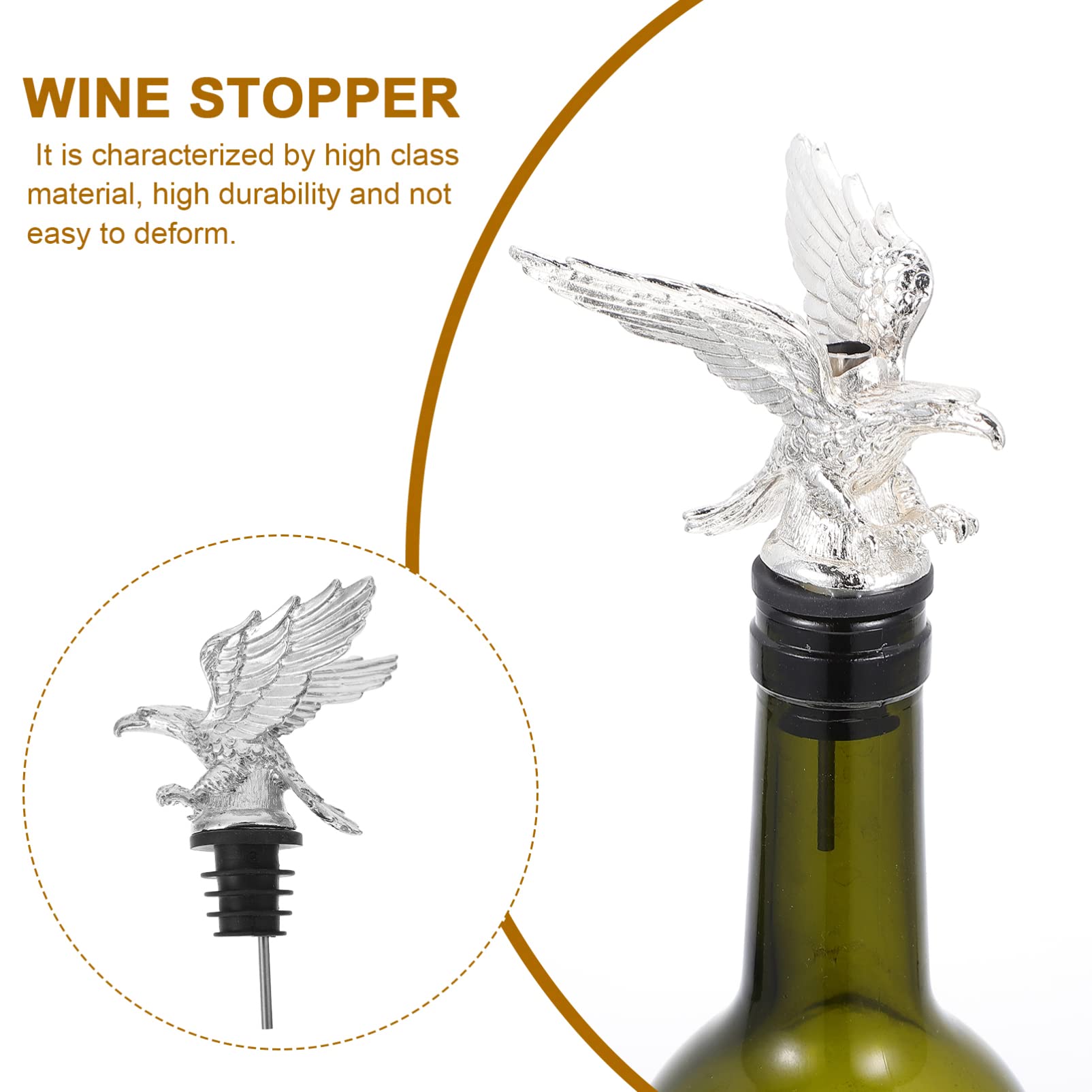 Wine Pourer Wine Aerators Stainless Wine Pourer Animal Head Bottle Pourer Unique Gift Ideas Bar Accessories Birthday Wedding Gifts Silver