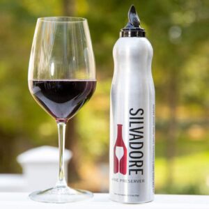 Silvadore Wine Preserver | Argon Wine Preserver Gas | Safe, Clean, 100% Argon Wine Saver Spray | Affordable Wine Preservation System for Open Bottles of Wine | Award Winning Shaped Can (1 Can Pack)