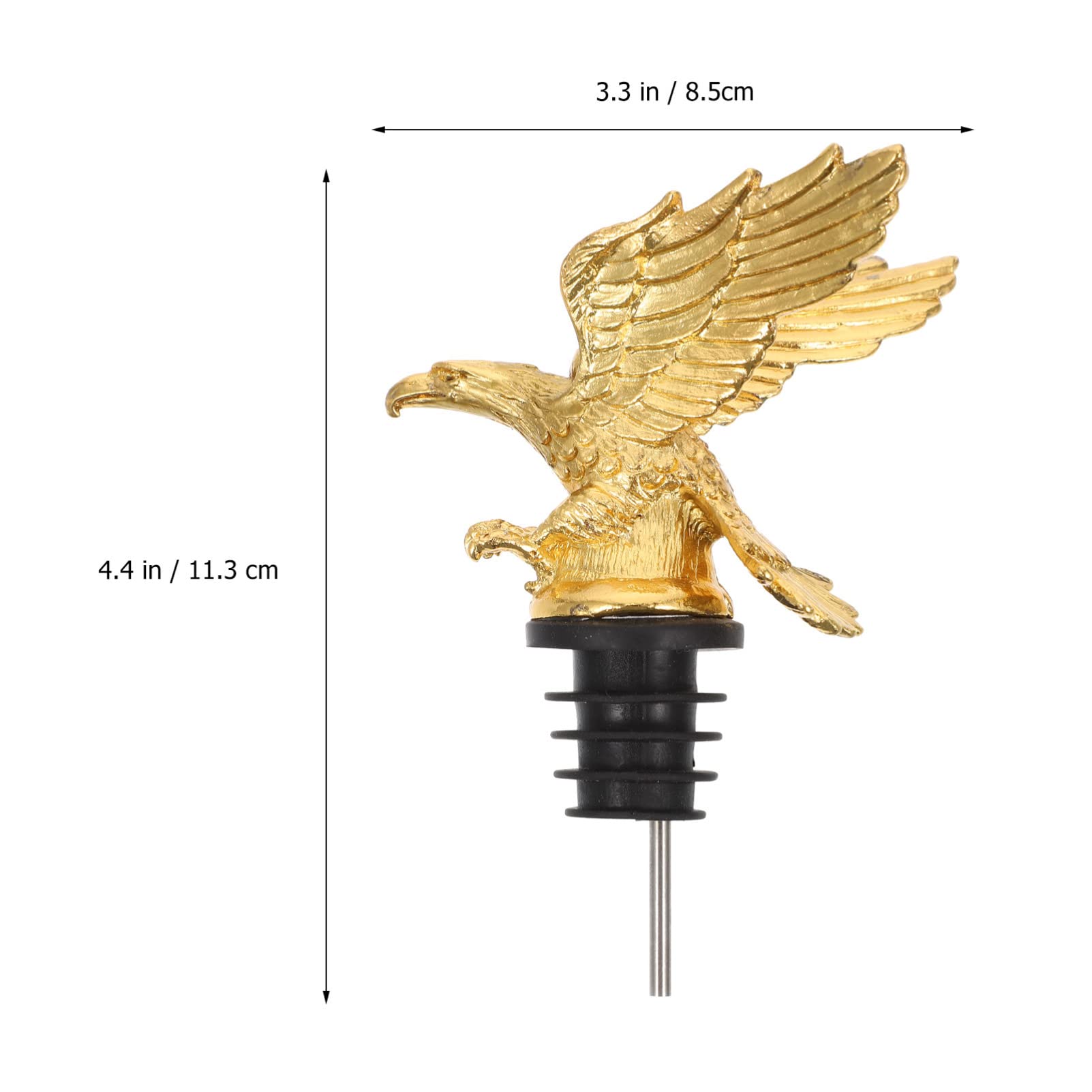 Hemoton Wine Pourer Spout Alloy Eagle Wine Bottle Stopper Liquor Pourers Animal Wine Aerator Wine Purifier Gifts for Christmas New Year Golden