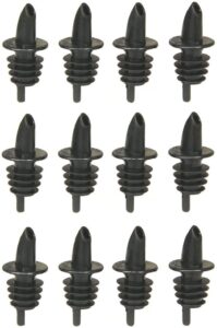 tablecraft h35bk free flow pourers, black, 36-pack (black, 3 pack)