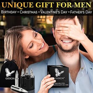 Gifts for Men Dad Husband - Whiskey Stones - Christmas Stocking Stuffers for Men Boyfriend Grandpa - Unique Presents - Cool Gadgets - Birthday Valentines Day Fathers Day Ideas - Gift Set for Him Her