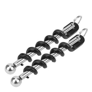 2Pcs Portable Stainless Steel Wine Beer Bottle Openers with Keychain Multi‑Functional Corkscrews for Home Kitchens,Cafes, Restaurants,Outdoor Picnics,Camping and Parties Black
