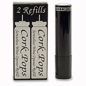 cork pops iii corkscrew replacement cartridges - set of 2