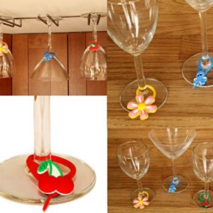 Avirgo Colorful Glass Charms WineColorful Glass Drink Marker Set of 6 Pcs