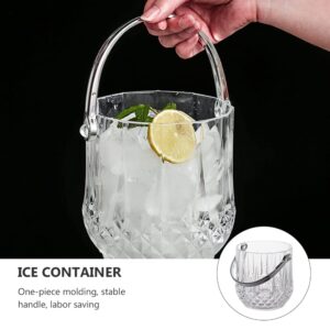 DOITOOL Champagne Bucket with Handle and Ice Tong - Wine Cooler Bucket Clear Ice Buckets for Parties - Portable Wine Chiller Bucket Acrylic Ice Bucket for Champagne or Beer Bottle