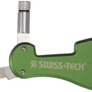 SWISS+TECH ST60319 3-in-1 Bottle Opener Multi-Tool with Knife and LED Flashlight, Green (Single Pack)