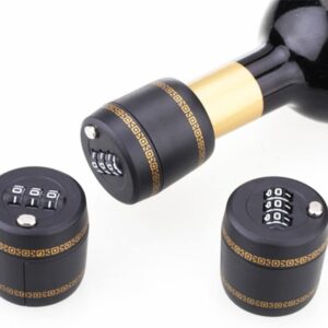 (Pack of 2) Combination Bottle Lock - Cork Bottle Combination Digital Lock Wine Whiskey Bottle Lock