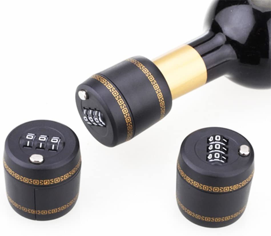 (Pack of 2) Combination Bottle Lock - Cork Bottle Combination Digital Lock Wine Whiskey Bottle Lock