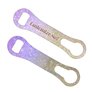 add your name v-rod® bottle opener – glitter - purplegold