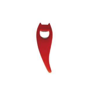 alessi | diabolix - design bottle opener in thermoplastic resin, red