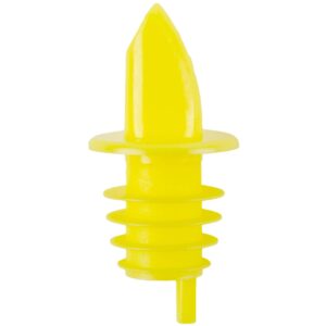 (12-pcs-yellow) free flow liquor pourers bottle pour spouts speed pourers