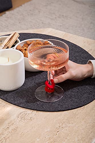 Graf Lantz Wine-Ote's Wine Glass Identifier - 7 Piece - Round 100% Merino Wool - Eliminate Unknown Glass Syndrome - Joy