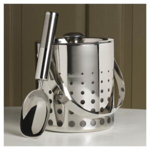 Mikasa Cheers Stainless Steel Ice Bucket and Scoop, Silver