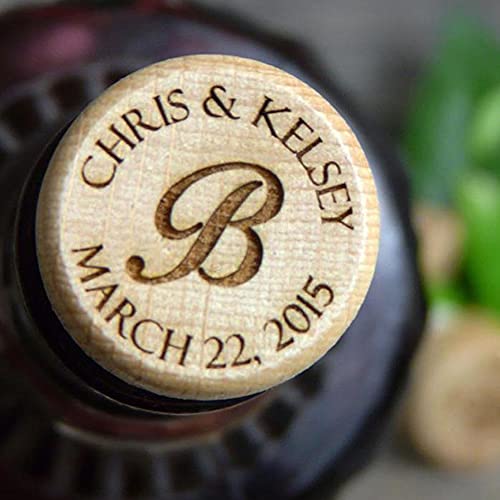 Personalized Cork Wine Stopper, Personalized corks For Wedding Favors, Anniversaries, Custom Wine Stoppers for Special Events and Occasions