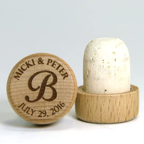 Personalized Cork Wine Stopper, Personalized corks For Wedding Favors, Anniversaries, Custom Wine Stoppers for Special Events and Occasions