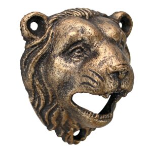 design toscano growling lion cast iron bottle opener