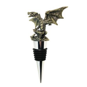 dragon decorative bottle stopper for wine, unique dragon gift with gothic design for dragon lover