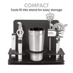 Oggi Pro Stainless-Steel 10-Piece Cocktail Shaker and Bar Tool Set