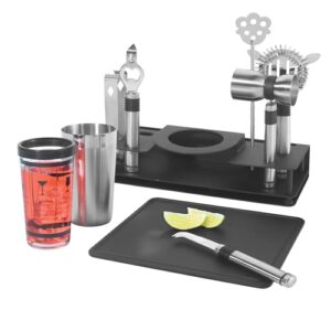 Oggi Pro Stainless-Steel 10-Piece Cocktail Shaker and Bar Tool Set