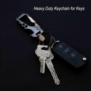 Liangery Heavy Duty Key Chain Bottle Opener with Double Key Rings Beer Opener Style Car Keychain for Men Women