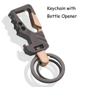 Liangery Heavy Duty Key Chain Bottle Opener with Double Key Rings Beer Opener Style Car Keychain for Men Women