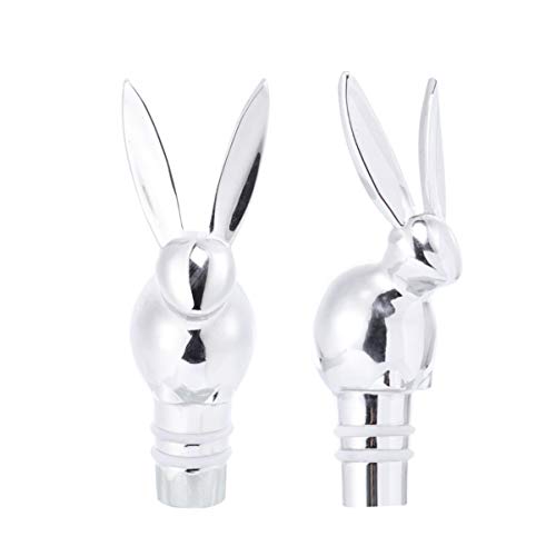 YARNOW Easter Bunny Rabbit Wine Stoppers Reusable Wine Bottle Stopper Decorative Unique Wine Accessories Easter Gift for Wine Lovers