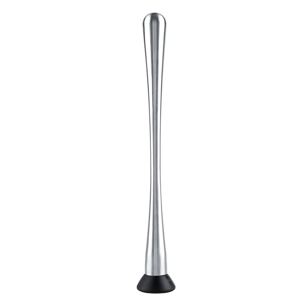 Long Handle Stainless Steel 29cm/11.42in Muddler Bar Tool Cocktail Muddler Mojito Fruit Mixer DIY Drink Wine Barware Tool, Silver