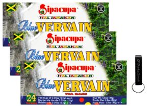 sipacupa blue vervain tea bags pack of 3 sealed with odatzgood keychain bottle opener (pack of 3)